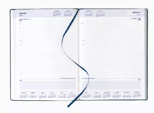 Custom Printed Desk Diary 2026 Page A Day Padded Cover